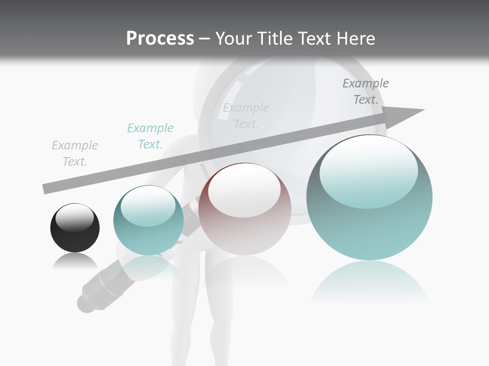 A Person Holding A Magnifying Glass Over His Head PowerPoint Template