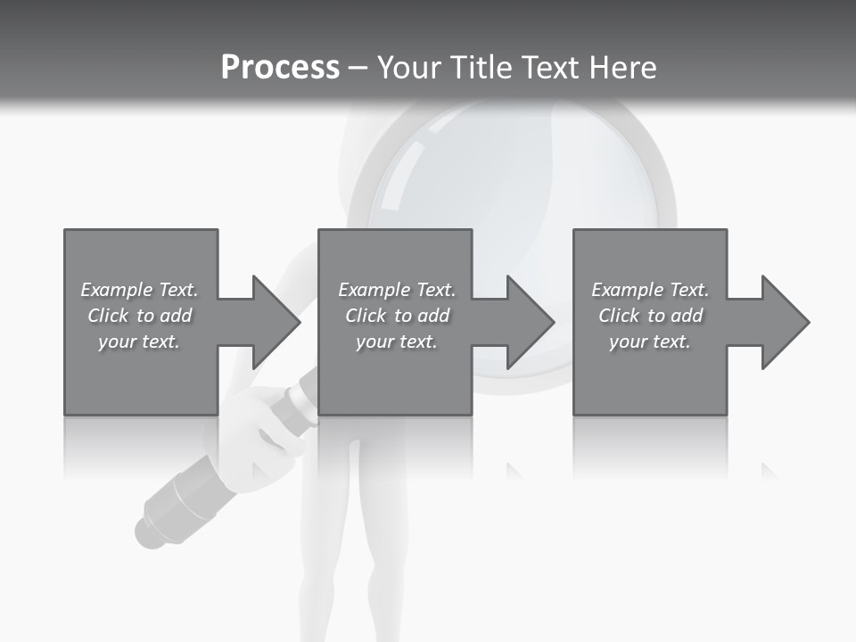A Person Holding A Magnifying Glass Over His Head PowerPoint Template