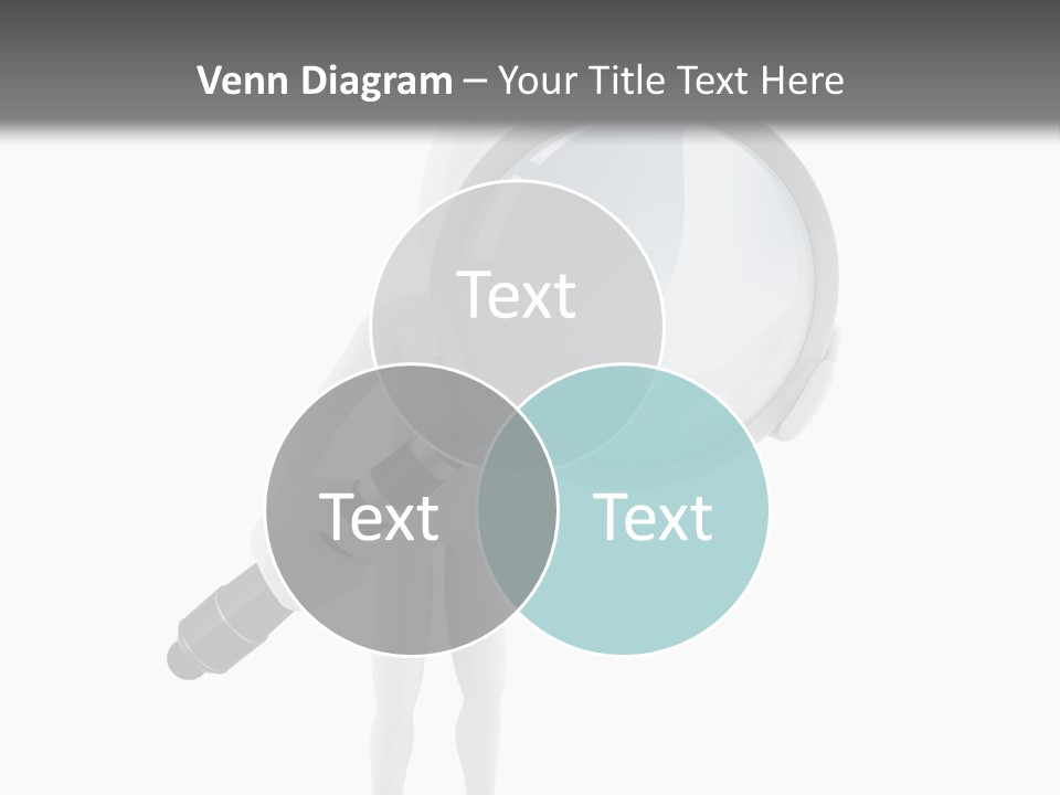 A Person Holding A Magnifying Glass Over His Head PowerPoint Template