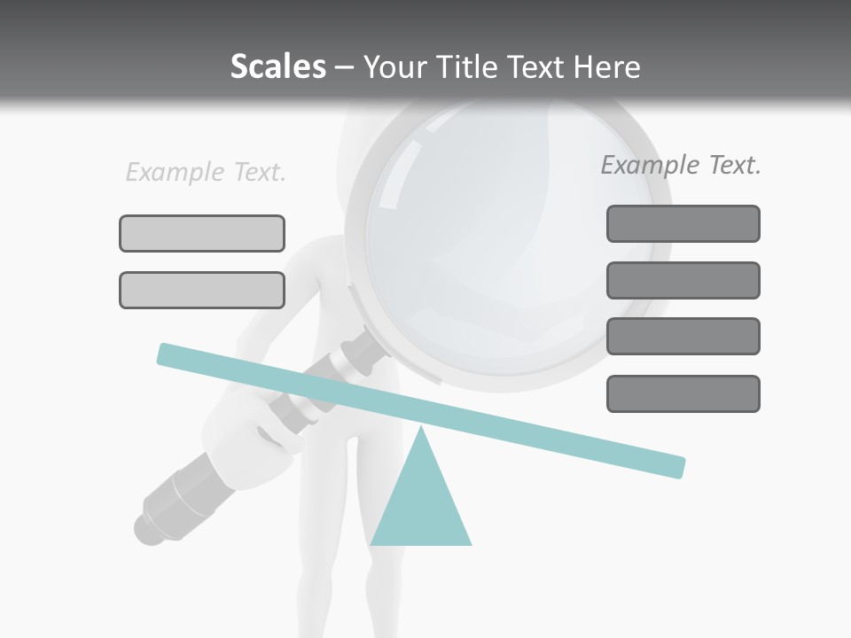 A Person Holding A Magnifying Glass Over His Head PowerPoint Template