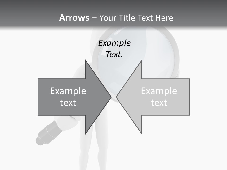 A Person Holding A Magnifying Glass Over His Head PowerPoint Template