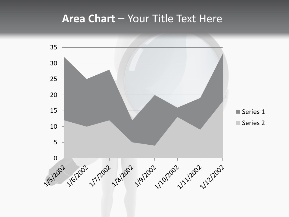 A Person Holding A Magnifying Glass Over His Head PowerPoint Template