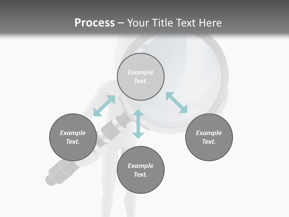 A Person Holding A Magnifying Glass Over His Head PowerPoint Template