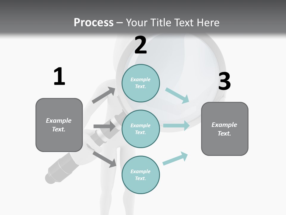 A Person Holding A Magnifying Glass Over His Head PowerPoint Template