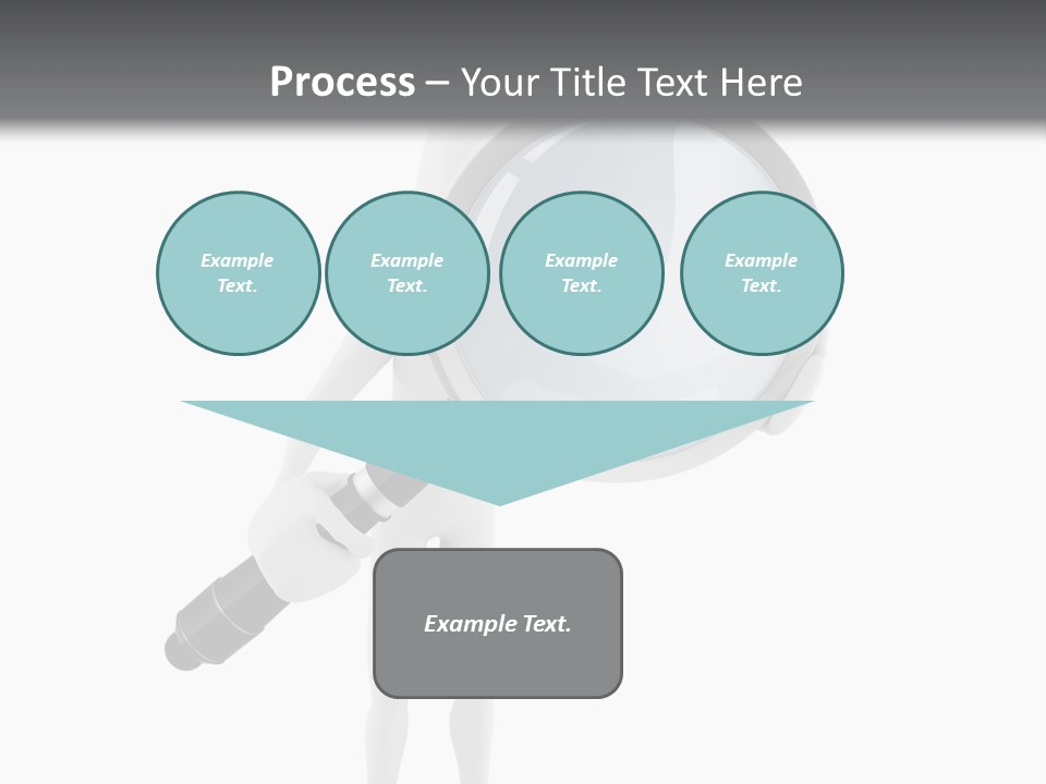 A Person Holding A Magnifying Glass Over His Head PowerPoint Template