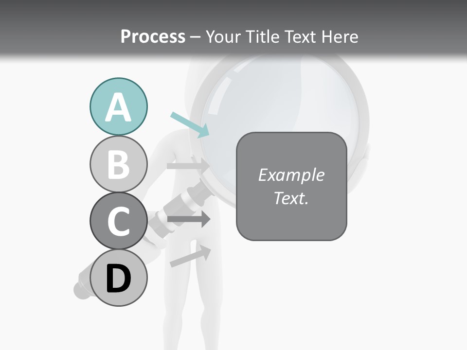 A Person Holding A Magnifying Glass Over His Head PowerPoint Template