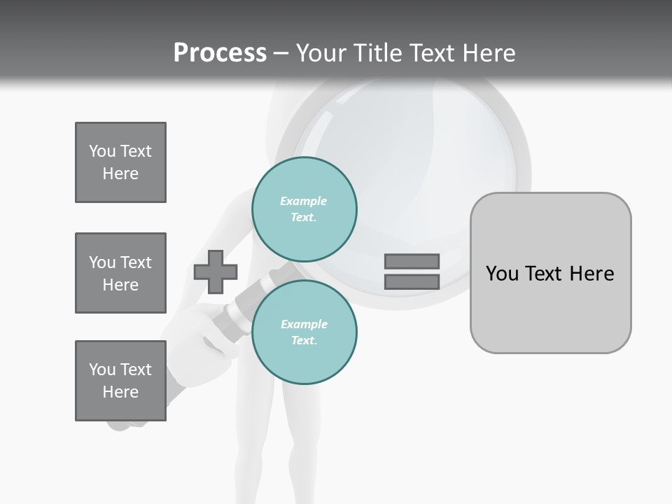 A Person Holding A Magnifying Glass Over His Head PowerPoint Template