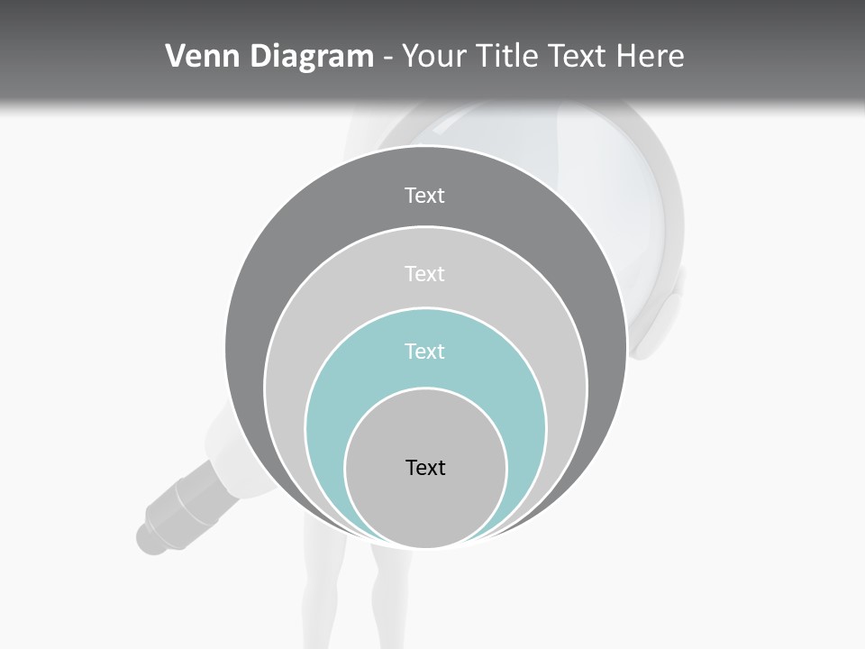 A Person Holding A Magnifying Glass Over His Head PowerPoint Template