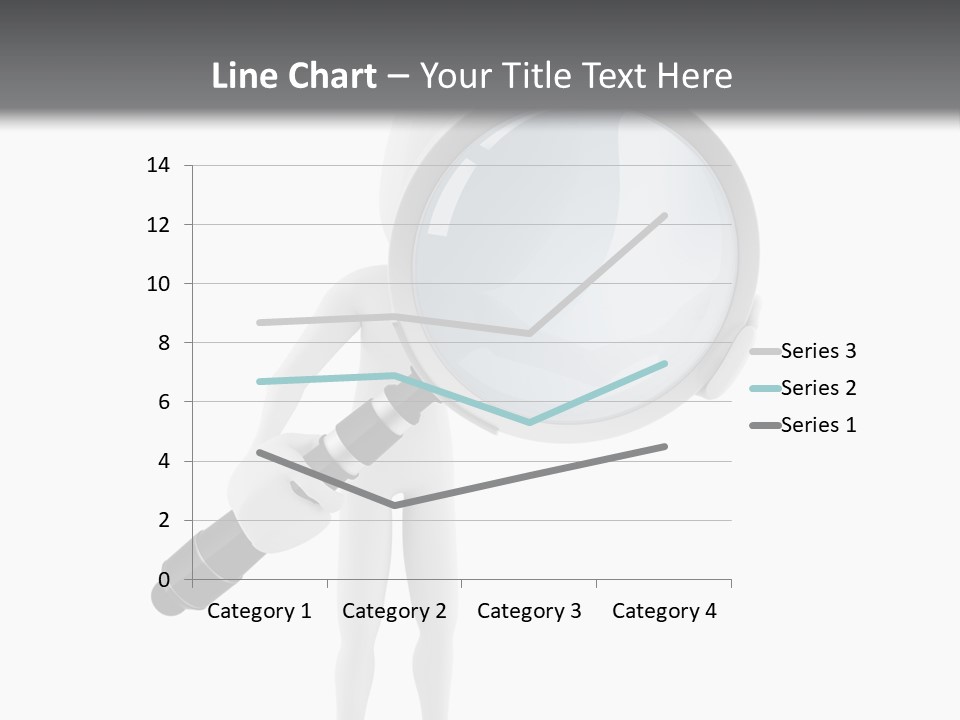 A Person Holding A Magnifying Glass Over His Head PowerPoint Template