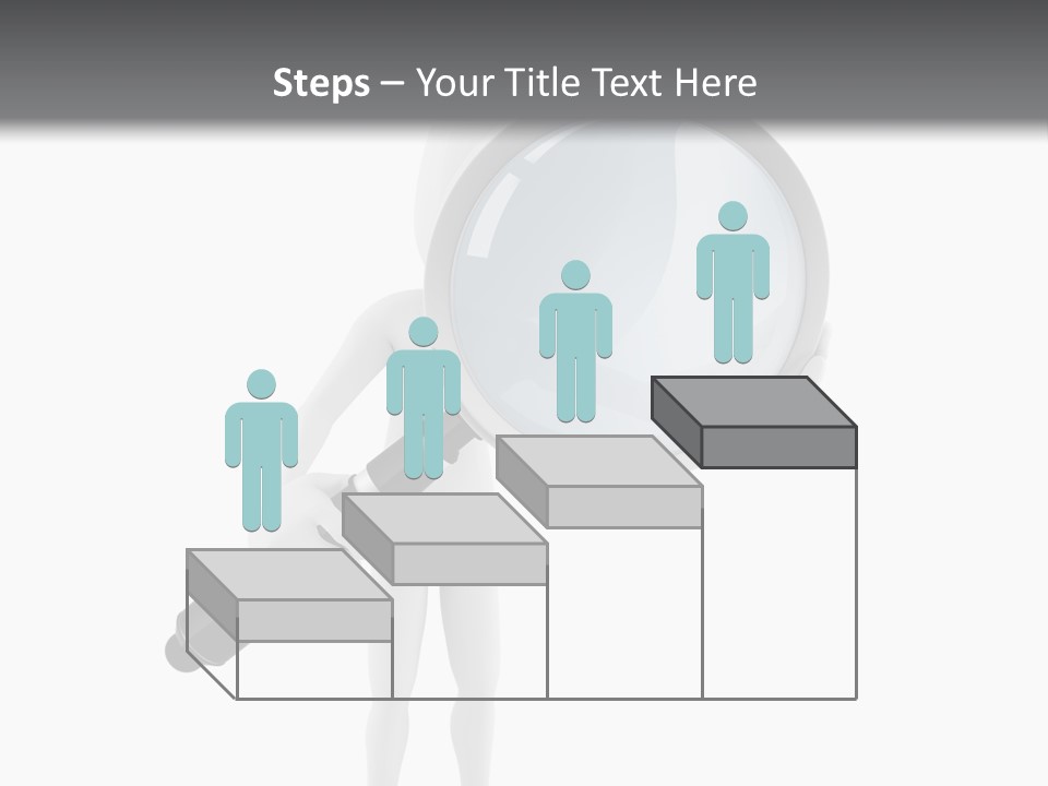 A Person Holding A Magnifying Glass Over His Head PowerPoint Template