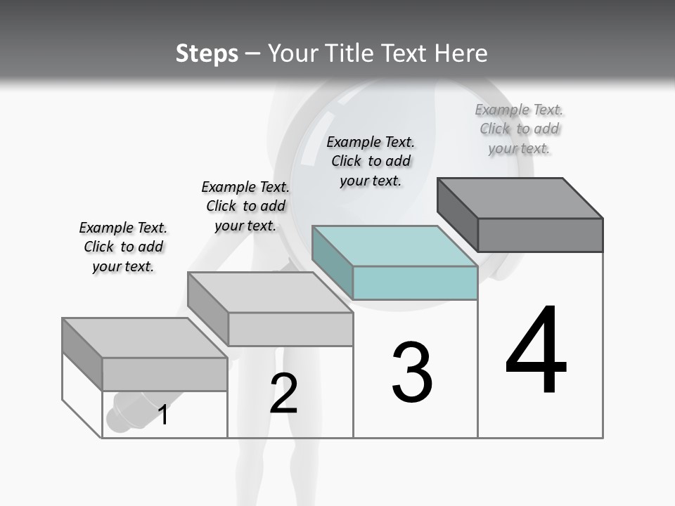 A Person Holding A Magnifying Glass Over His Head PowerPoint Template