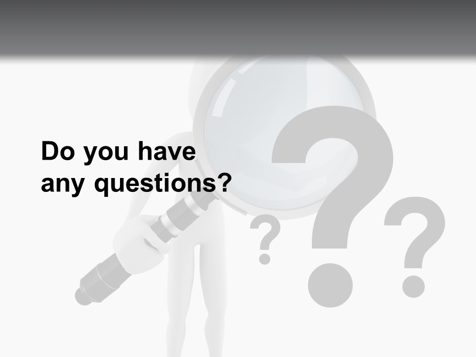 A Person Holding A Magnifying Glass Over His Head PowerPoint Template