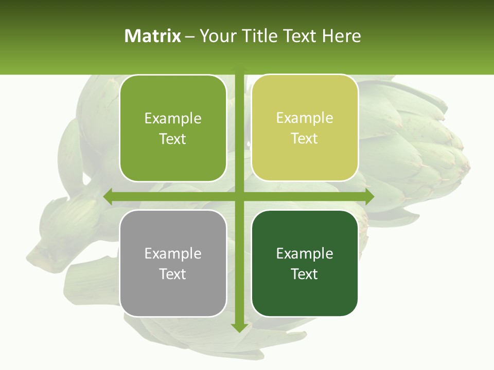 A Bunch Of Green Artichokes On A White Background PowerPoint Template
