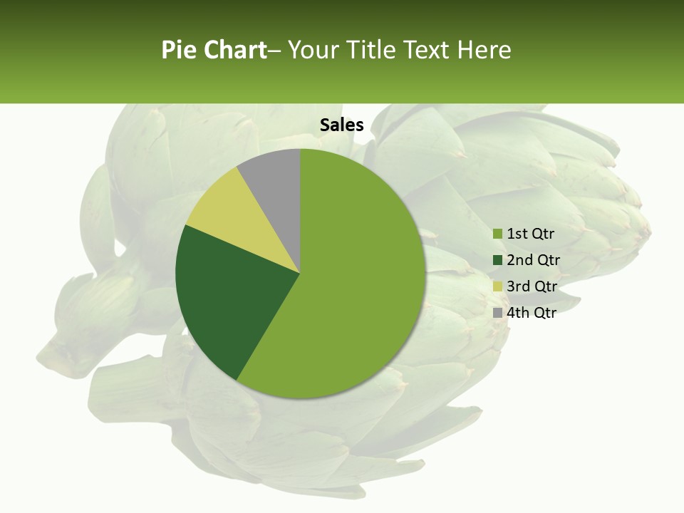 A Bunch Of Green Artichokes On A White Background PowerPoint Template