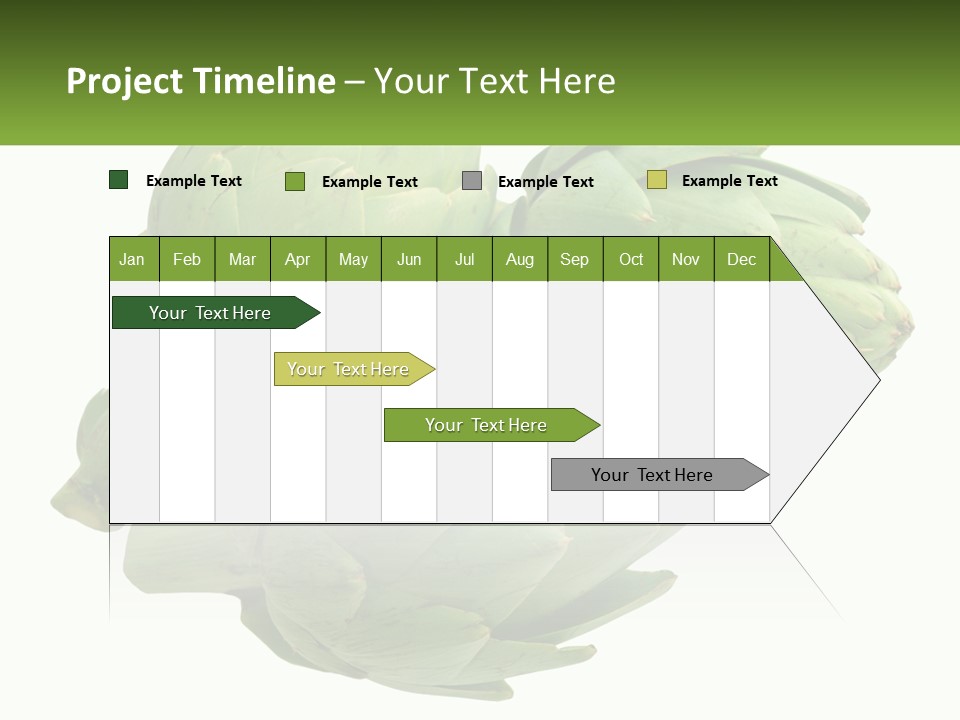 A Bunch Of Green Artichokes On A White Background PowerPoint Template