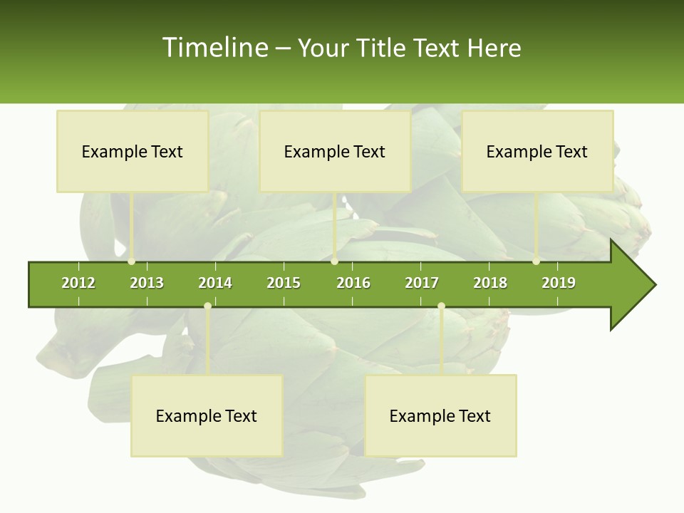 A Bunch Of Green Artichokes On A White Background PowerPoint Template