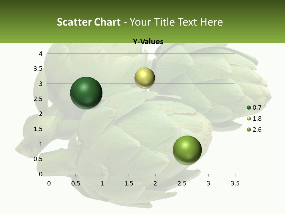 A Bunch Of Green Artichokes On A White Background PowerPoint Template
