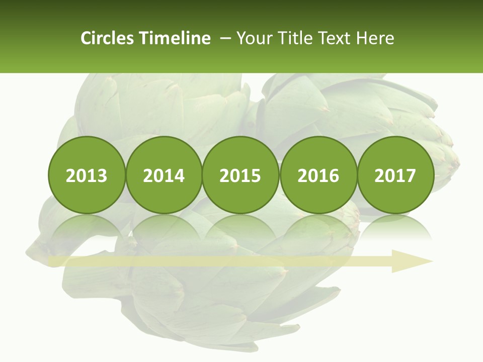 A Bunch Of Green Artichokes On A White Background PowerPoint Template