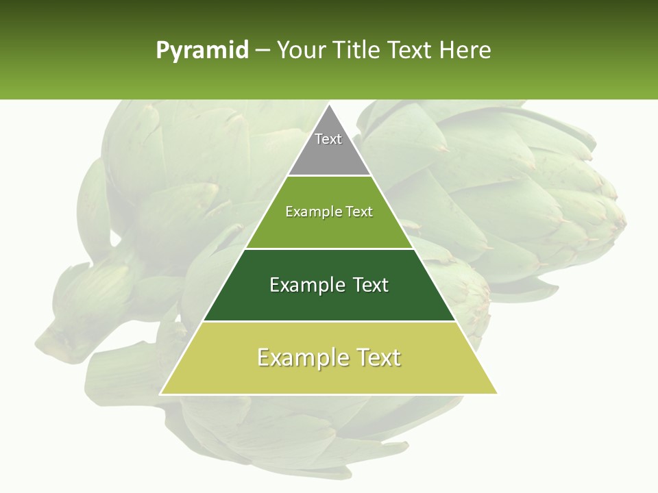 A Bunch Of Green Artichokes On A White Background PowerPoint Template