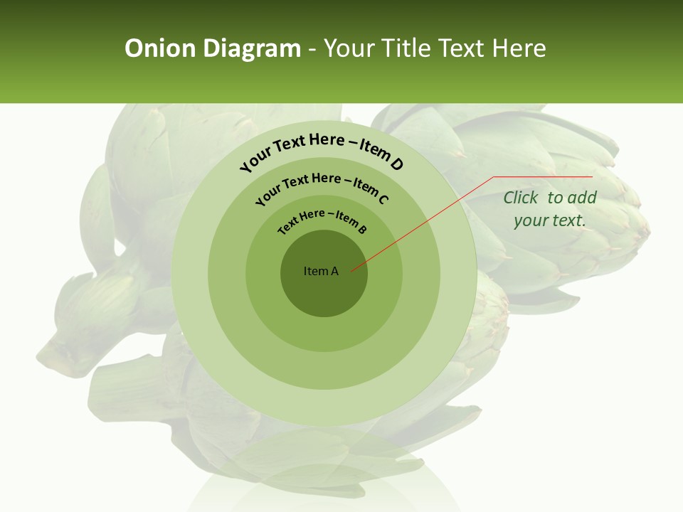 A Bunch Of Green Artichokes On A White Background PowerPoint Template