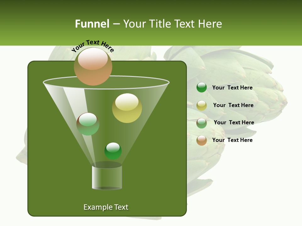 A Bunch Of Green Artichokes On A White Background PowerPoint Template