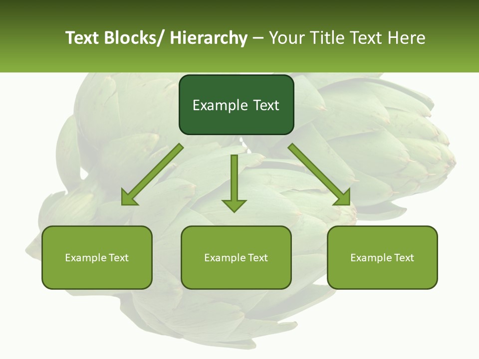 A Bunch Of Green Artichokes On A White Background PowerPoint Template
