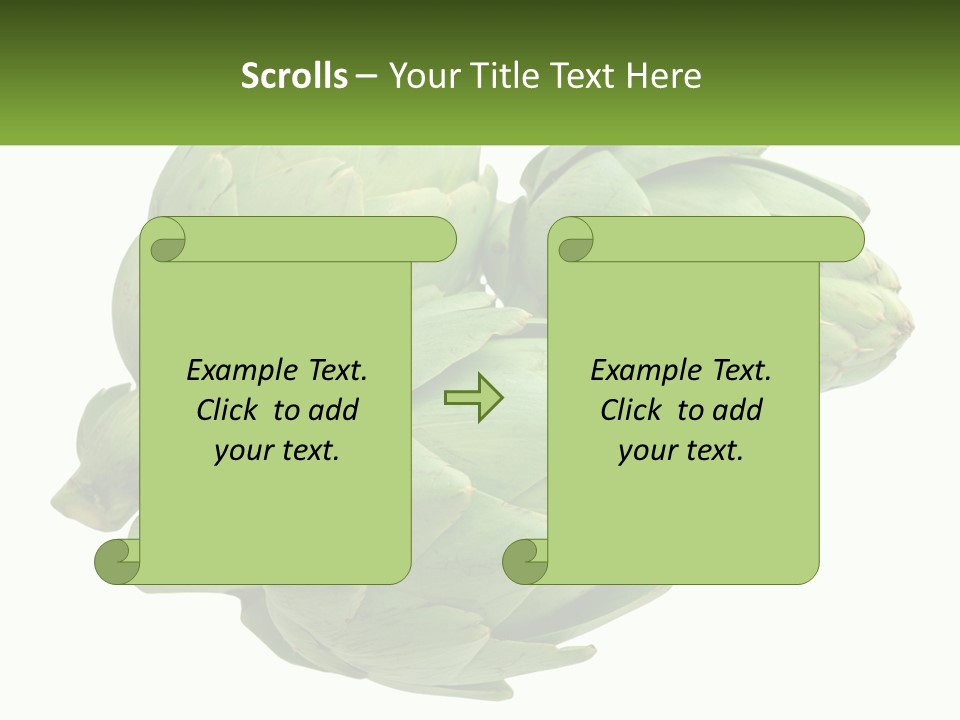 A Bunch Of Green Artichokes On A White Background PowerPoint Template