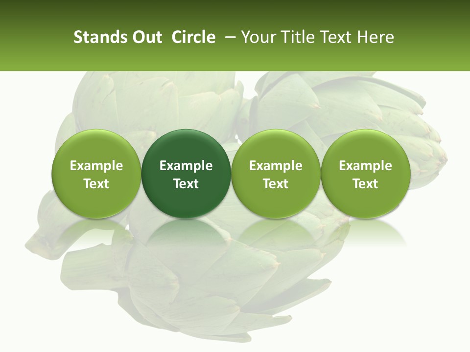A Bunch Of Green Artichokes On A White Background PowerPoint Template