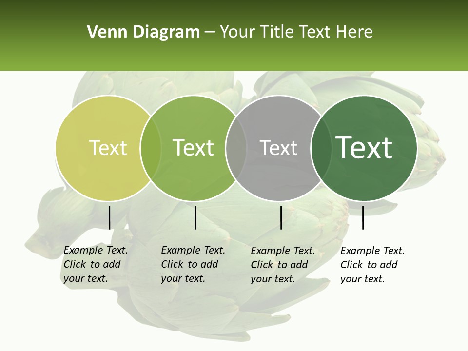 A Bunch Of Green Artichokes On A White Background PowerPoint Template
