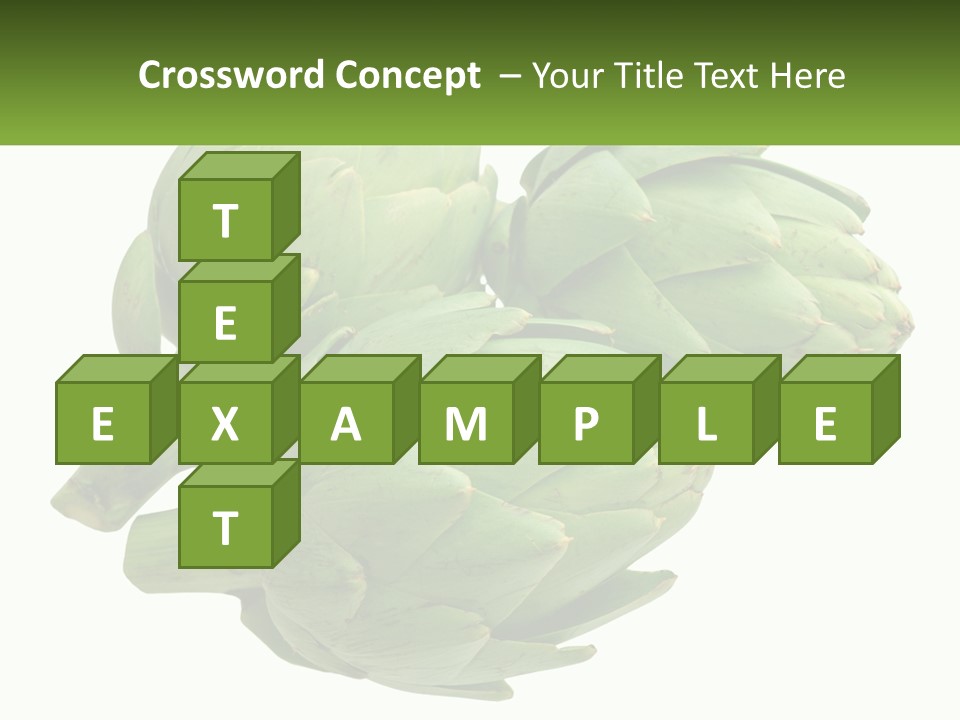 A Bunch Of Green Artichokes On A White Background PowerPoint Template