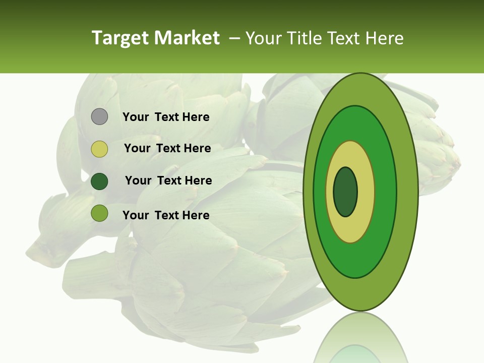 A Bunch Of Green Artichokes On A White Background PowerPoint Template