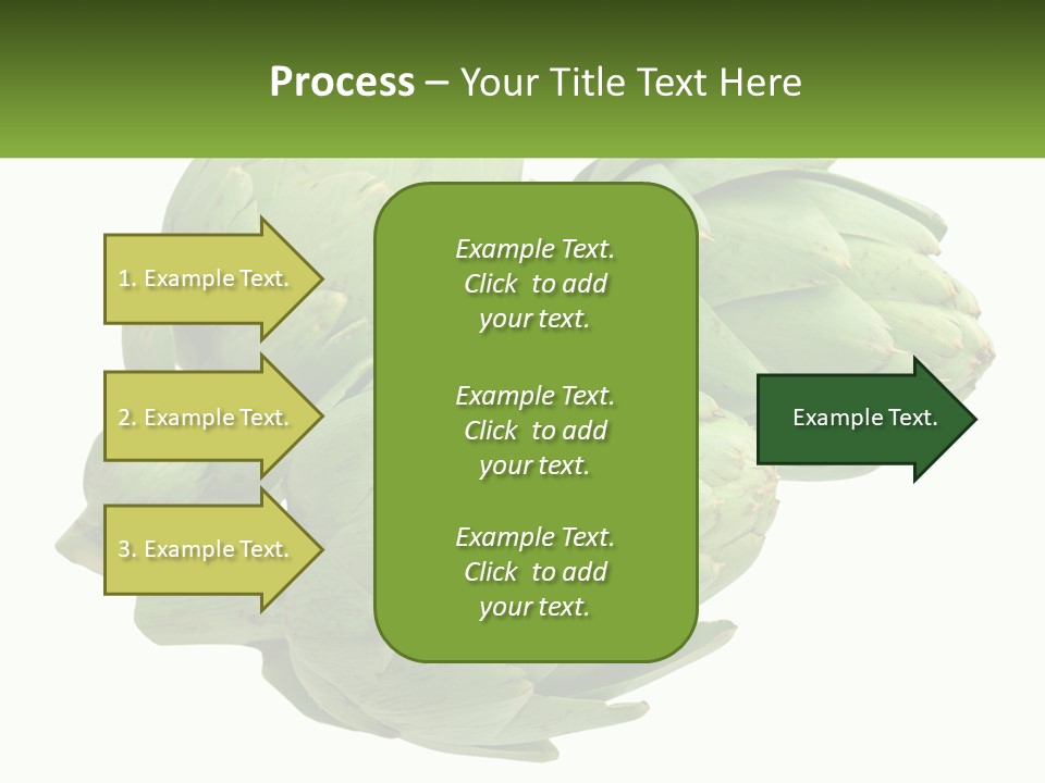 A Bunch Of Green Artichokes On A White Background PowerPoint Template