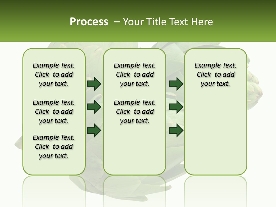 A Bunch Of Green Artichokes On A White Background PowerPoint Template