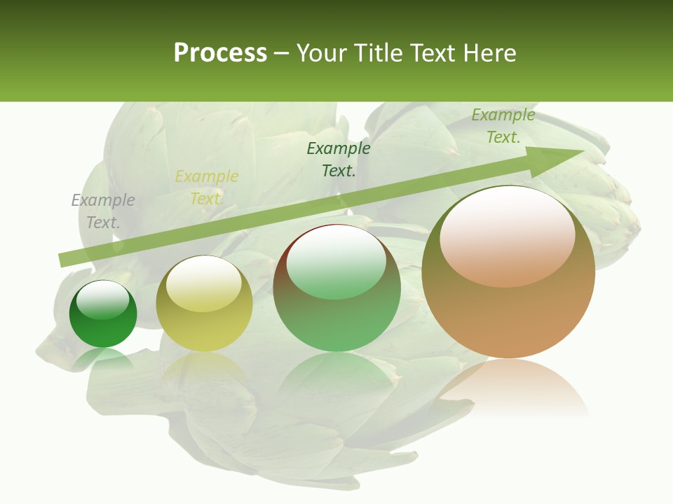 A Bunch Of Green Artichokes On A White Background PowerPoint Template