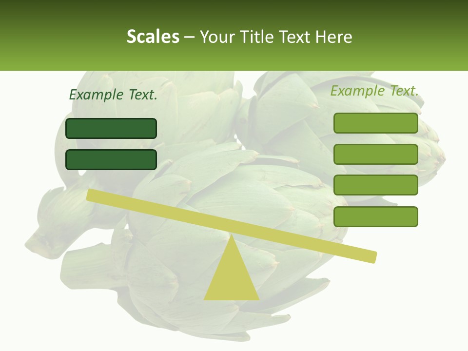 A Bunch Of Green Artichokes On A White Background PowerPoint Template