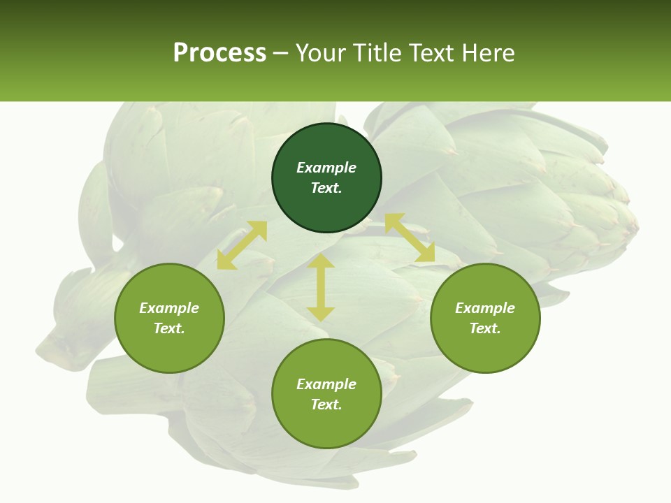 A Bunch Of Green Artichokes On A White Background PowerPoint Template