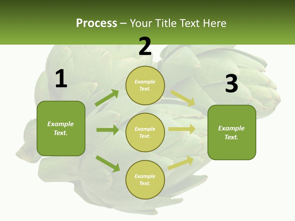 A Bunch Of Green Artichokes On A White Background PowerPoint Template