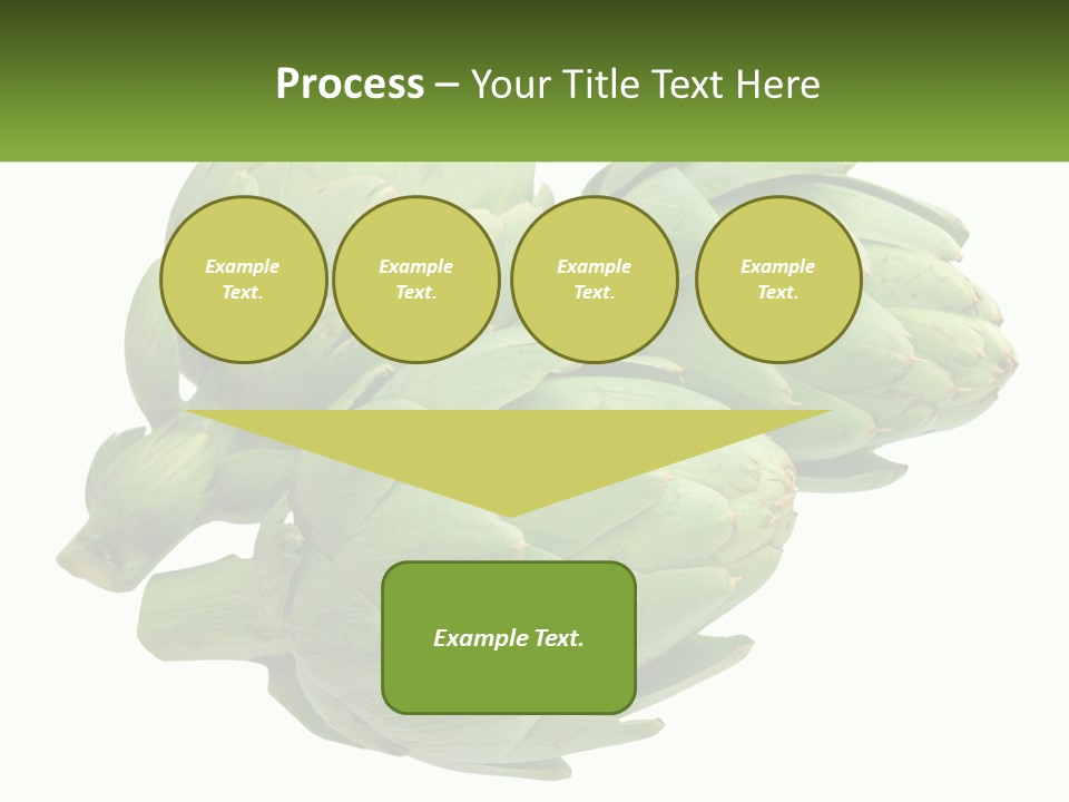 A Bunch Of Green Artichokes On A White Background PowerPoint Template