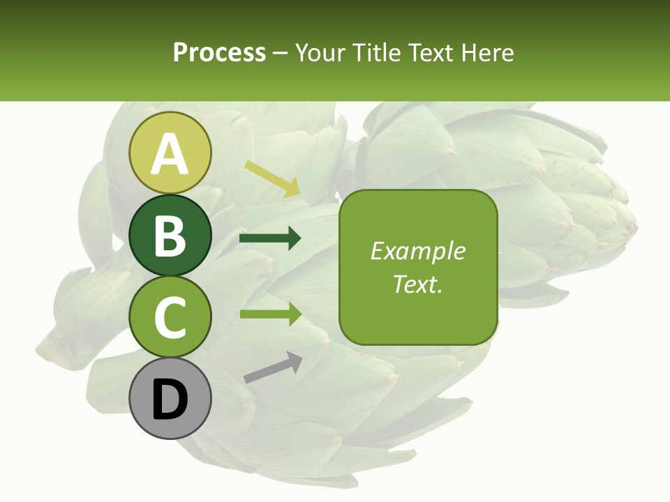 A Bunch Of Green Artichokes On A White Background PowerPoint Template