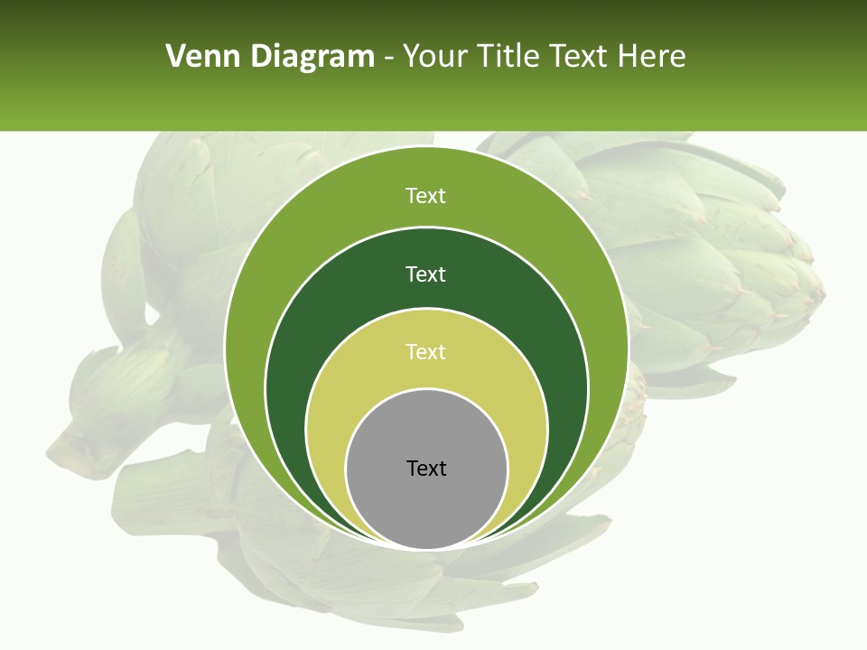 A Bunch Of Green Artichokes On A White Background PowerPoint Template