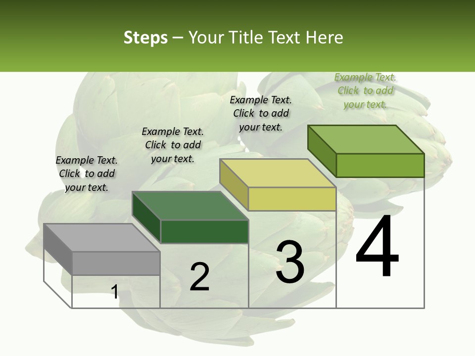 A Bunch Of Green Artichokes On A White Background PowerPoint Template
