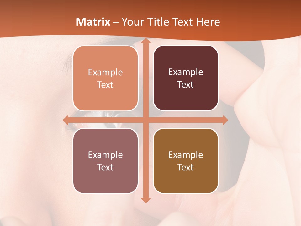 A Woman Putting A Contact Lens On Her Eye PowerPoint Template