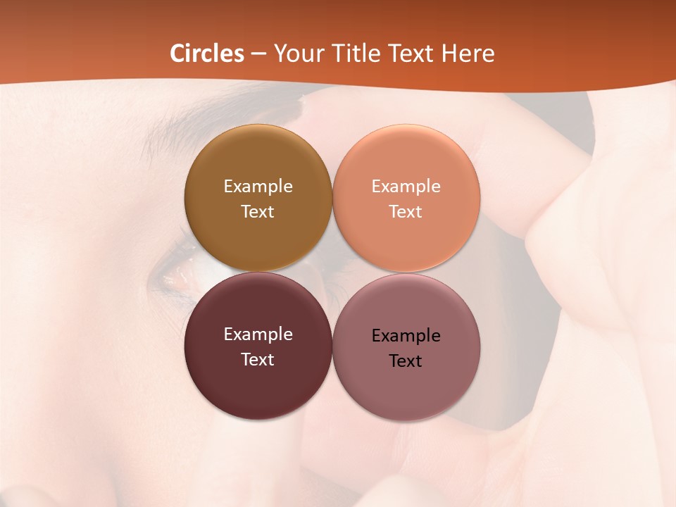 A Woman Putting A Contact Lens On Her Eye PowerPoint Template