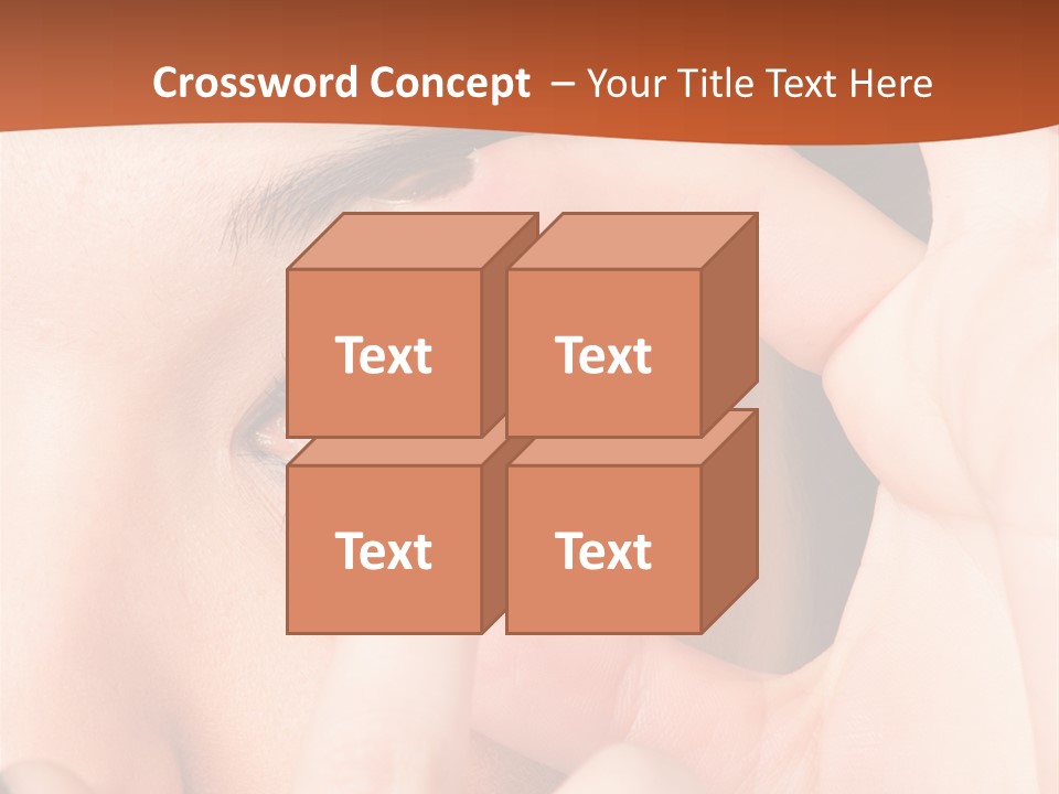 A Woman Putting A Contact Lens On Her Eye PowerPoint Template