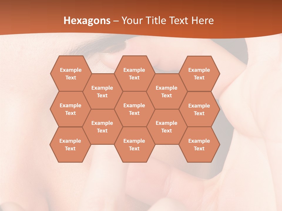 A Woman Putting A Contact Lens On Her Eye PowerPoint Template