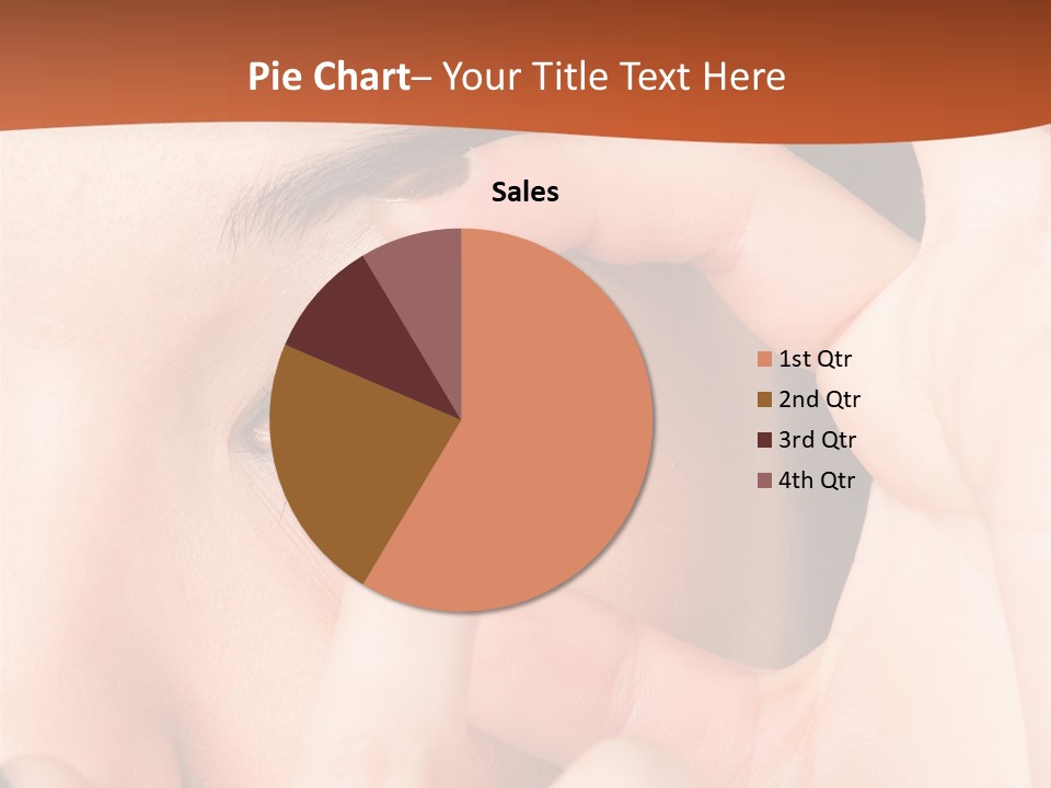 A Woman Putting A Contact Lens On Her Eye PowerPoint Template