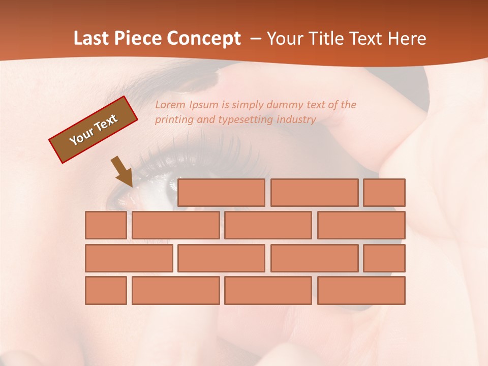 A Woman Putting A Contact Lens On Her Eye PowerPoint Template