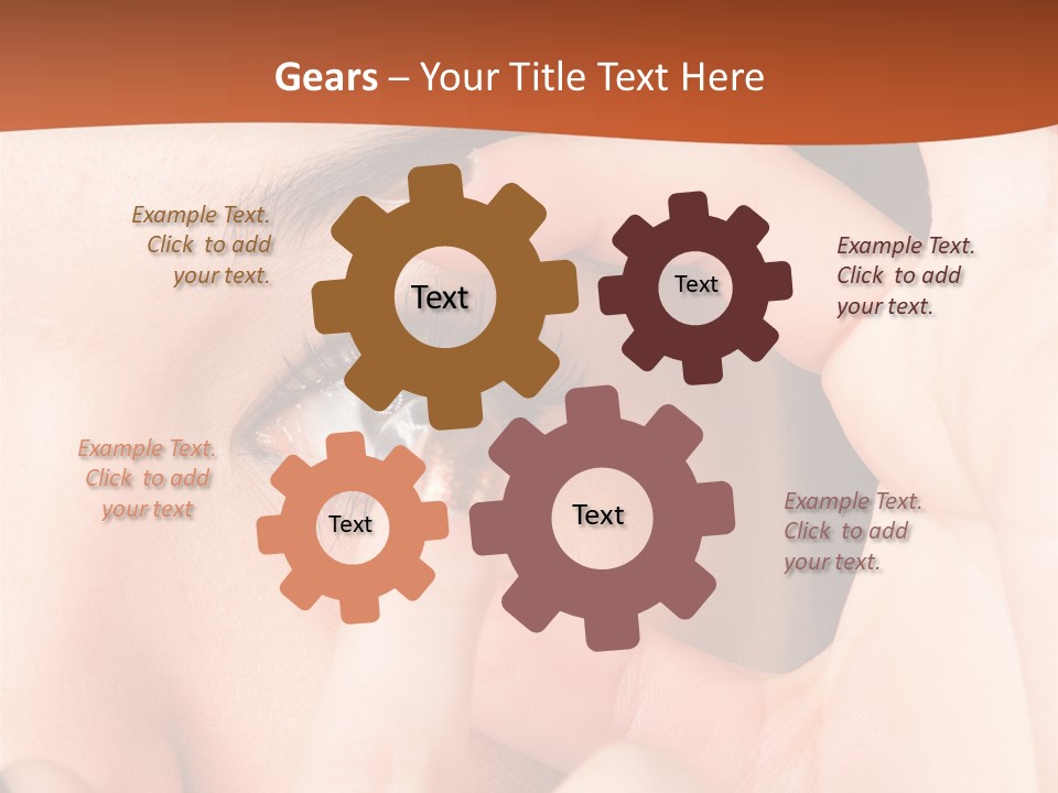 A Woman Putting A Contact Lens On Her Eye PowerPoint Template