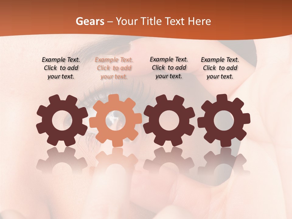 A Woman Putting A Contact Lens On Her Eye PowerPoint Template