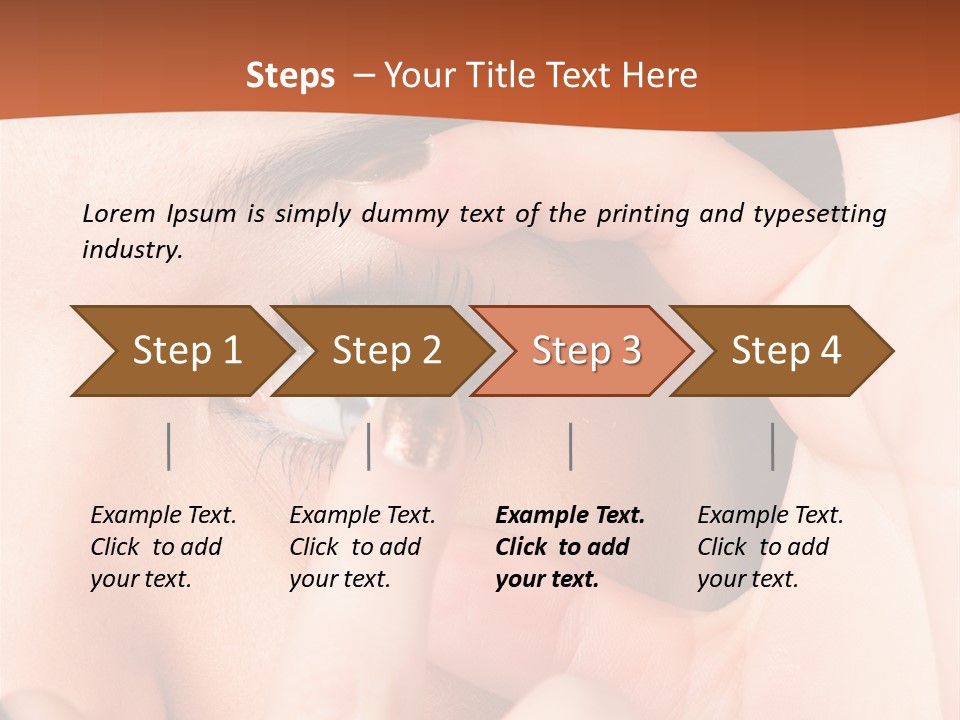 A Woman Putting A Contact Lens On Her Eye PowerPoint Template